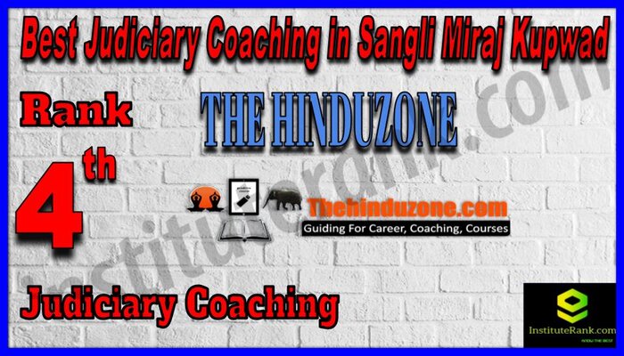 Rank 4. The Hinduzone IAS Best Judiciary Services Coaching in Sangli Miraj Kupwad
