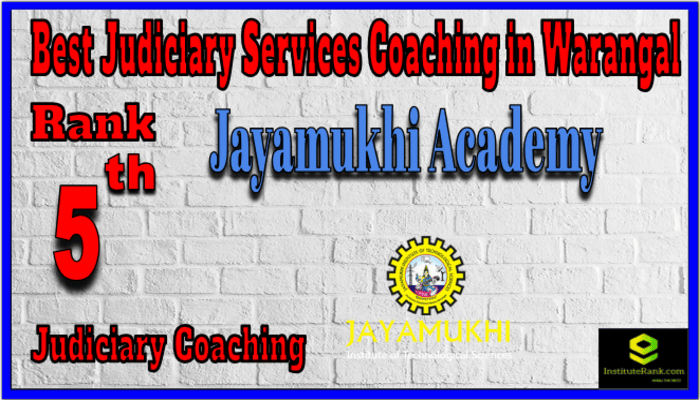 Rank 5.Jayamukhi Academy Top Best Judiciary Services Coaching in Warangal Rank 5.Jayamukhi Academy Top Best Judiciary Services Coaching in Warangal