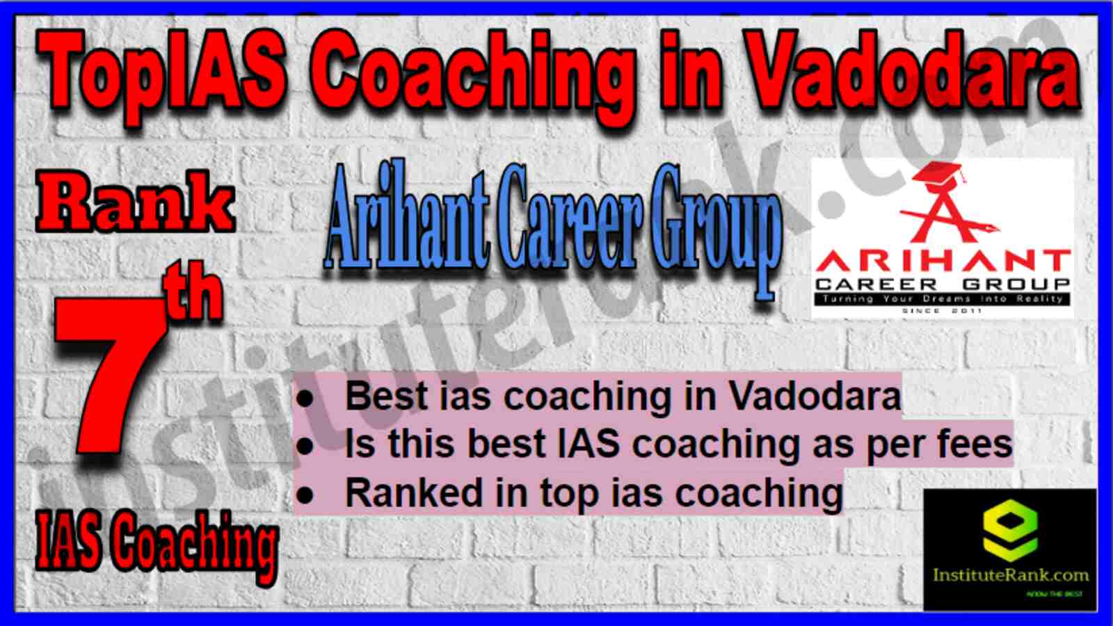 Rank 7 Top IAS Coaching in Vadodara