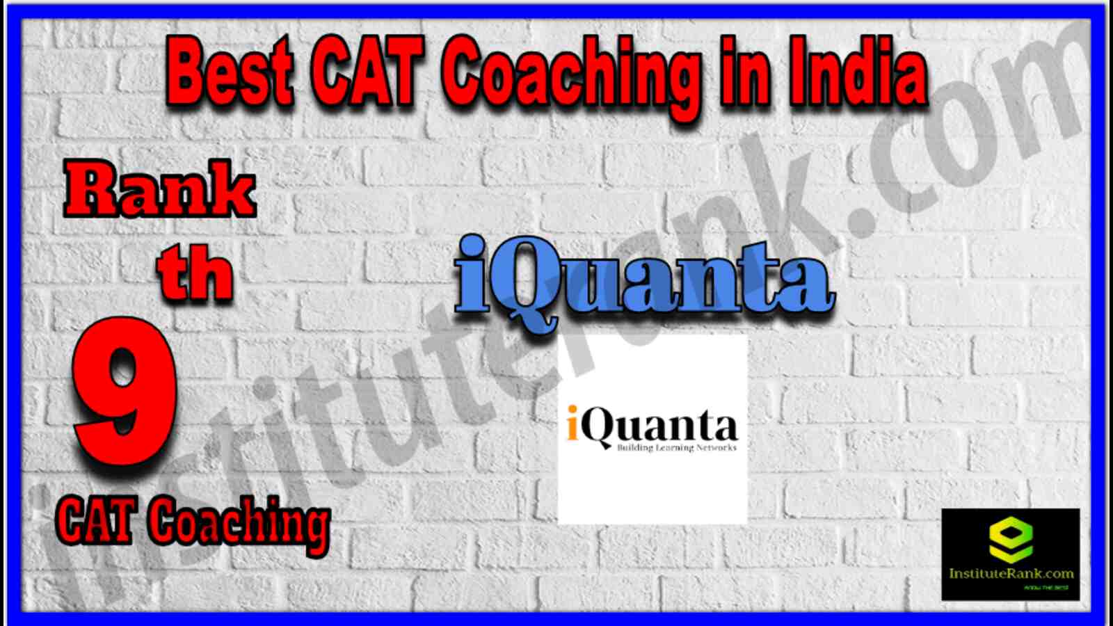 Rank 9 Best CAT Coaching in India