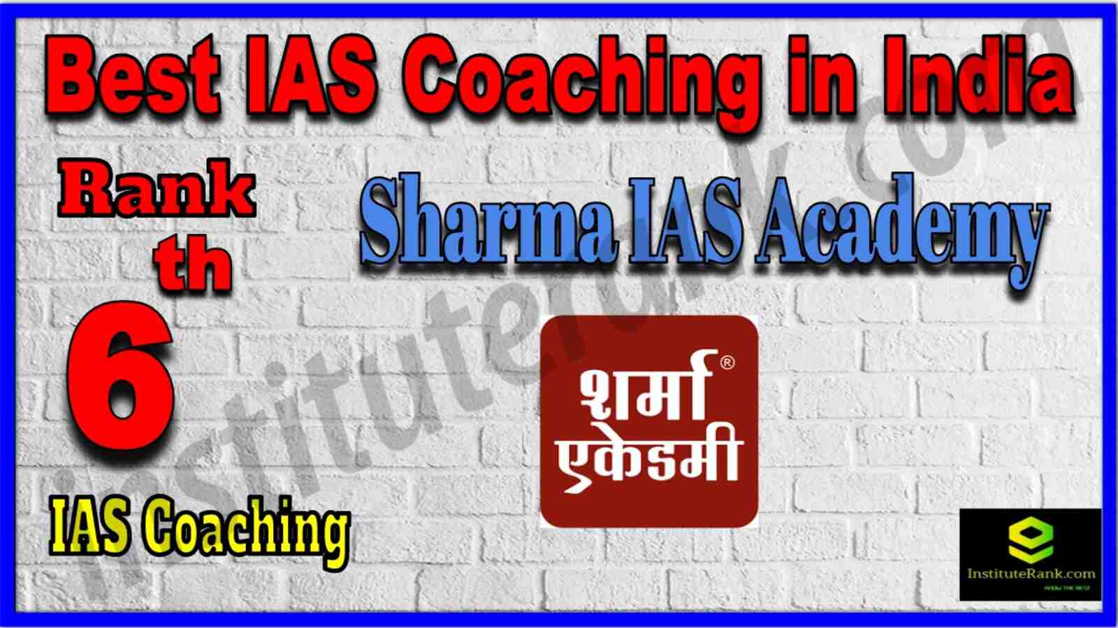 Rank 6 Best IAS coaching in India