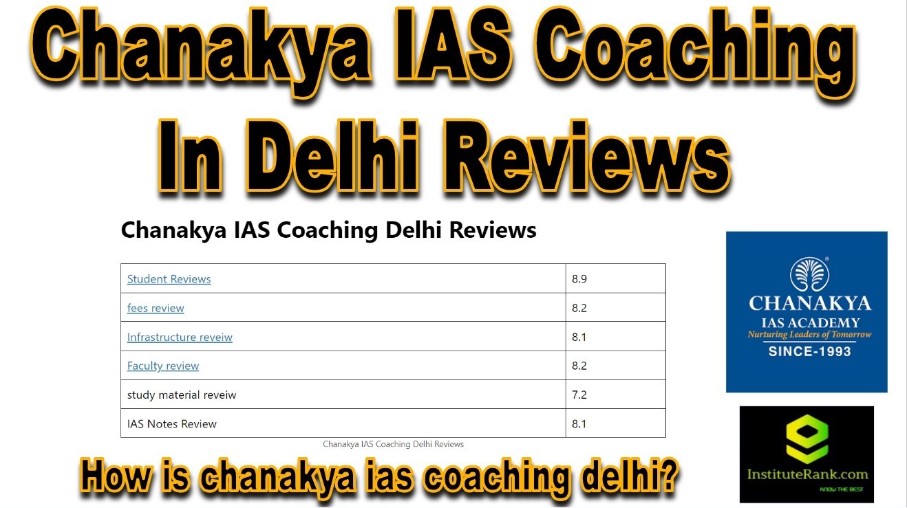 chanakya ias coaching in delhi ratings reviews