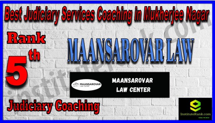 Rank 5. Maansarovar Law Center Top Best Judiciary Services Coaching in Ranchi