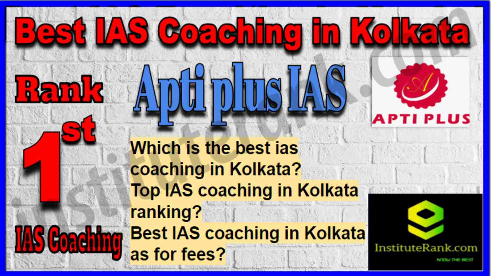 Rank 1 Best IAS Coaching in Kolkata