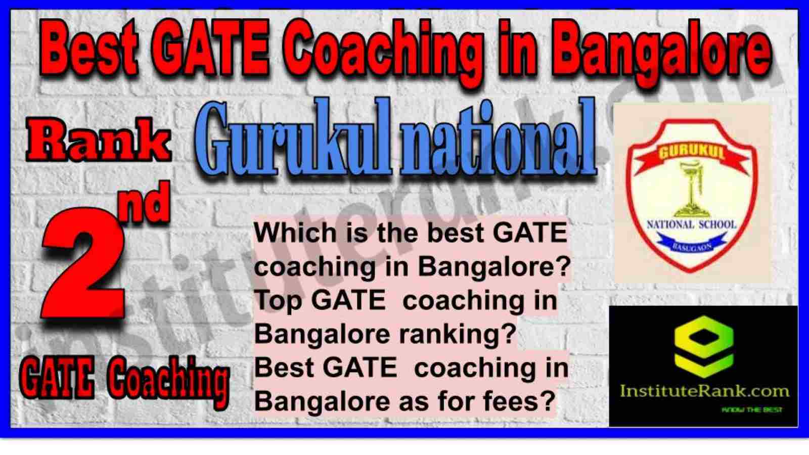 Rank 2 Best GATE Coaching in Bangalore
