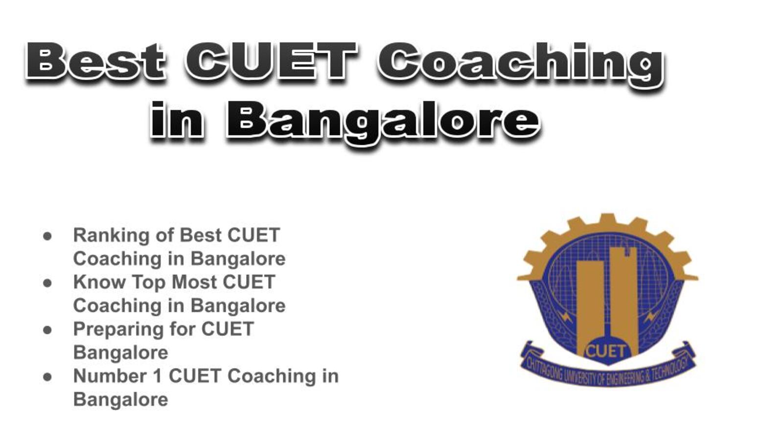 Best CUET Coaching in Bangalore