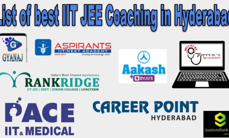 List of best IIT JEE Coaching in Hyderabad
