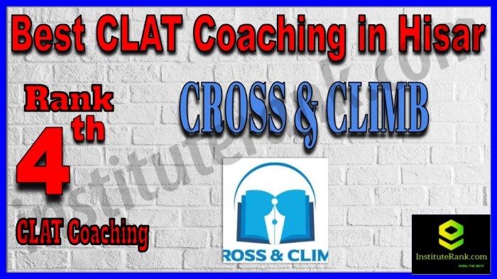 Rank 4. CROSS & CLIMB - BEST CLAT Coaching in Hisar