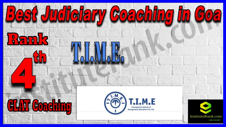 Rank 4. T.I.M.E. CLAT Coaching in Goa Rank 4. T.I.M.E. CLAT Coaching in Goa