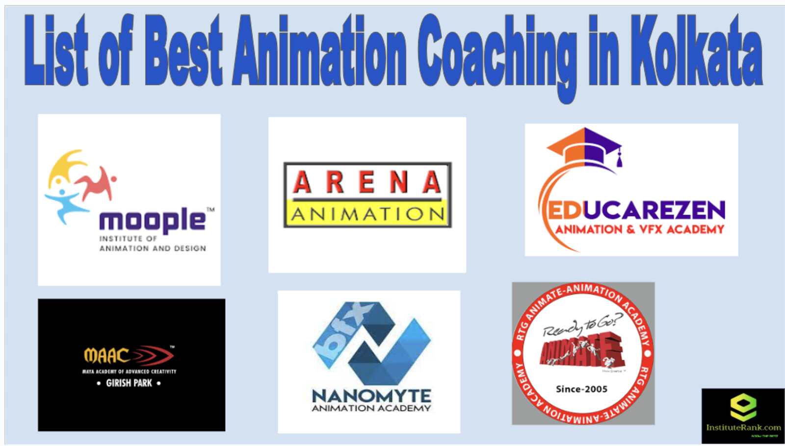 List of Best Animation Coaching in Kolkata