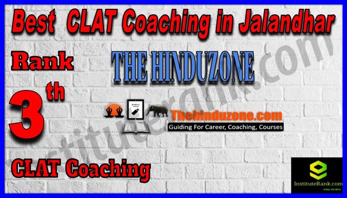 Rank 3 The Hinduzone CLAT Coaching in Jalandhar