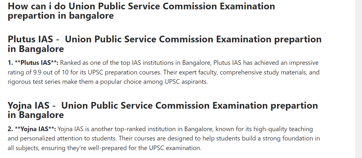 how can i so upsc preparation in bangalore