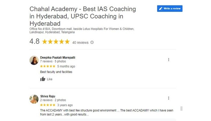 Chahal Academy in Hyderabad Review