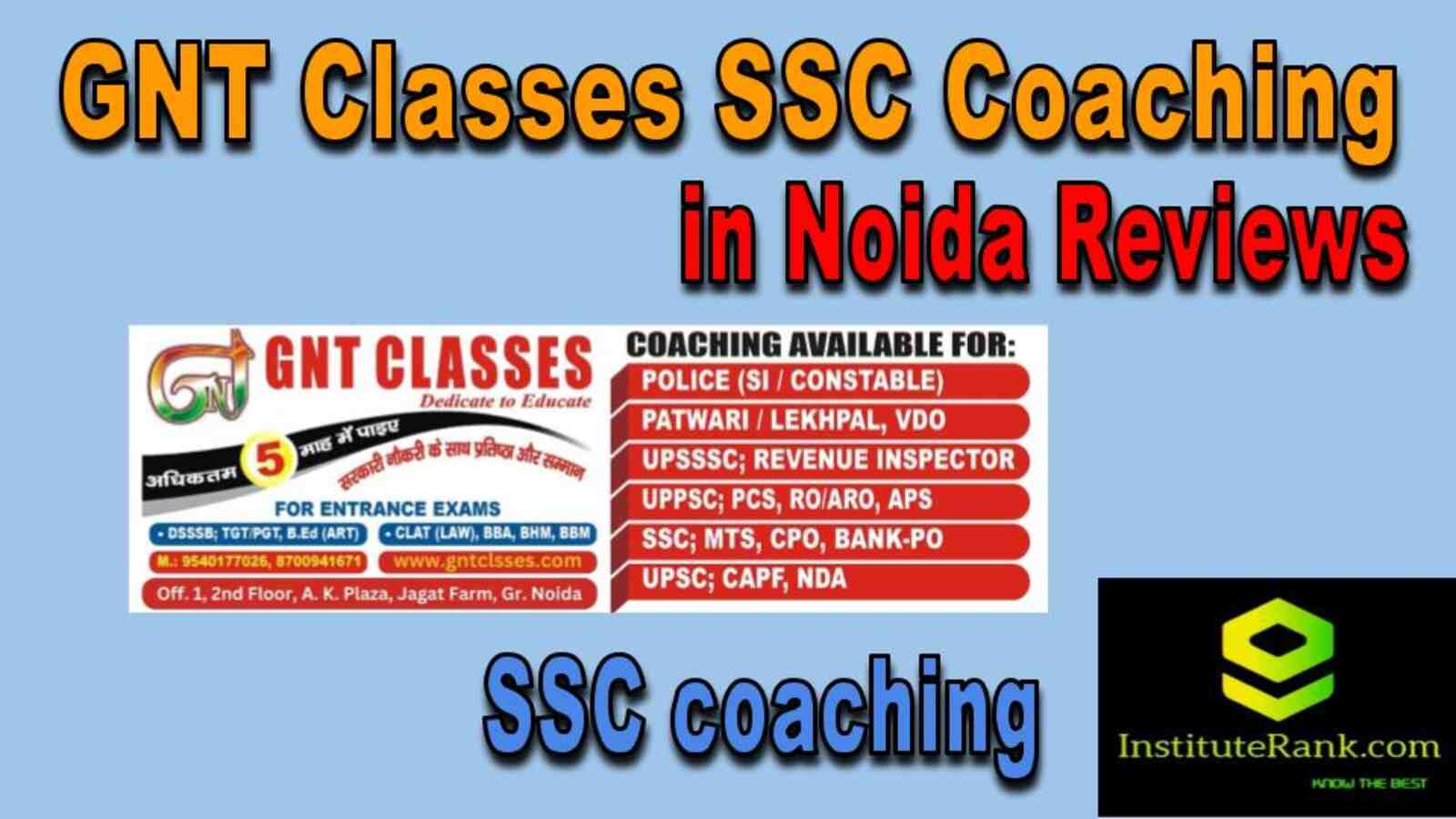 SSC coaching in Noida reviews