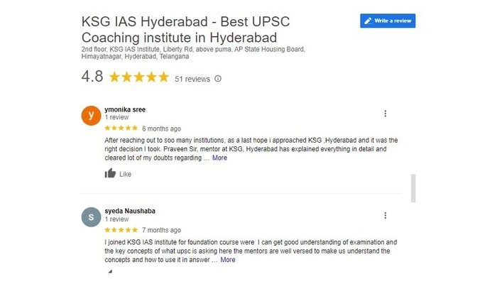 KSG IAS Coaching Hyderabad Review