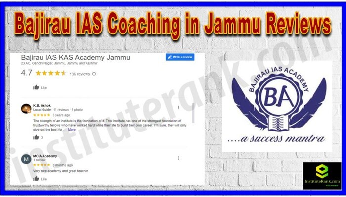 Bajirau IAS Coaching in Jammu Reviews 