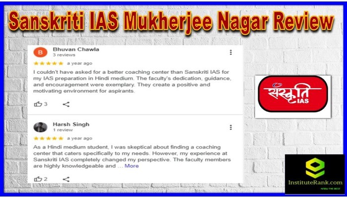 Sanskriti IAS Coaching in Mukerjee Nagar Review