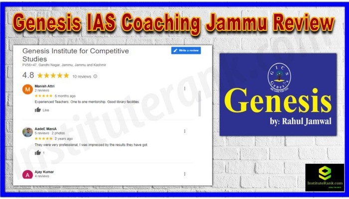 Genesis IAS Coaching Jammu Review 