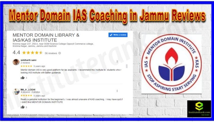 Mentor Domain IAS Coaching in Jammu Reviews