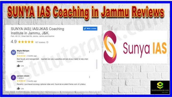 SUNYA IAS Coaching in Jammu Reviews 