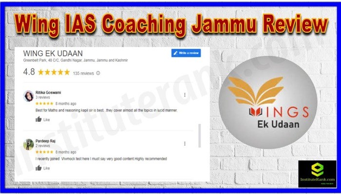 Wings IAS Coaching Institute in Jammu Review