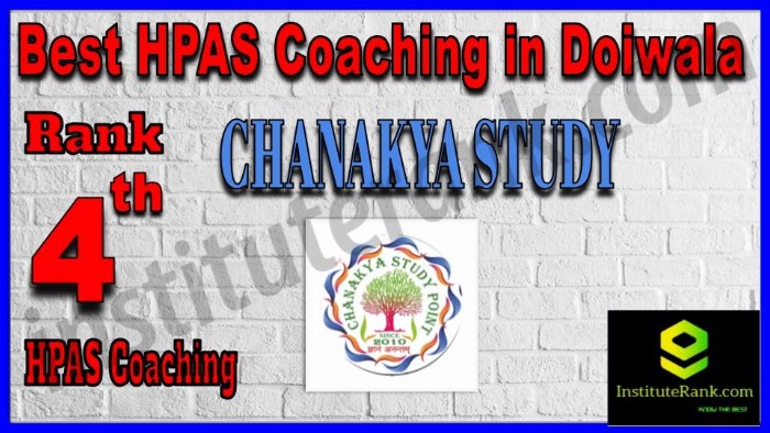 Rank 4. CHANAKYA STUDY POINT Best HPAS Coaching in Doiwala