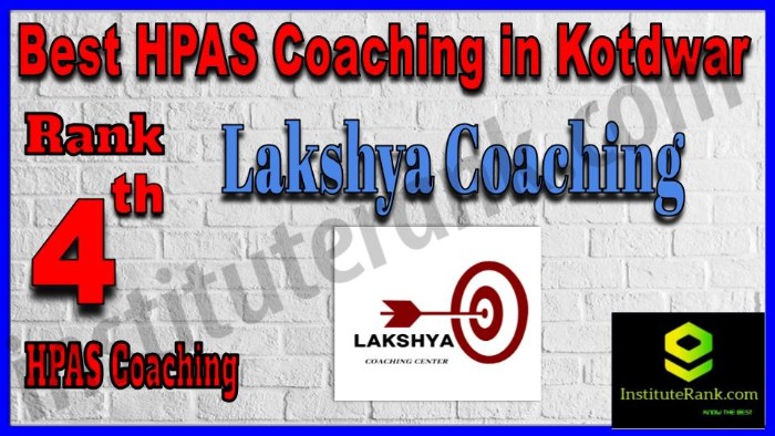Rank 4. Lakshya Coaching Best HPAS Coaching in Kotdwar
