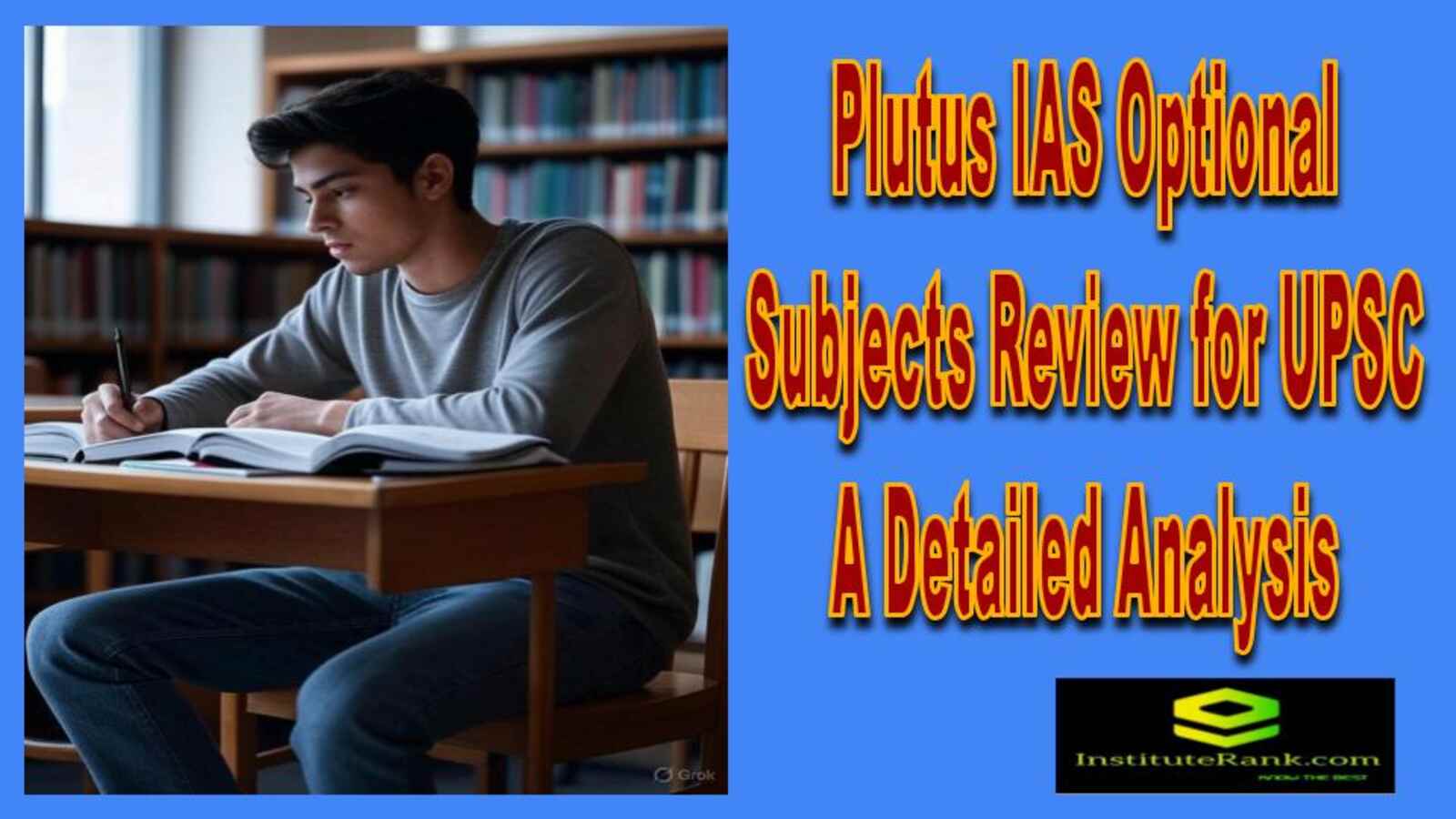 Plutus IAS optional subjects review for UPSC preparation – classroom and study material visuals