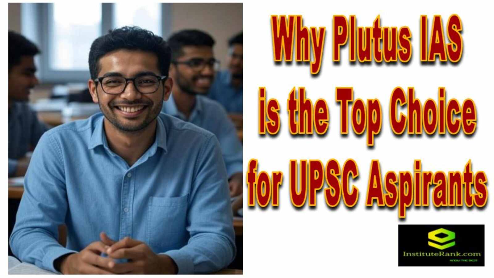 UPSC aspirants attending a live class at Plutus IAS coaching institute