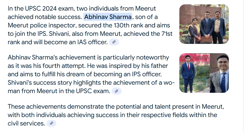 upsc topper in meerut