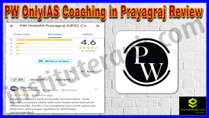 PW OnlyIAS Coaching in Prayagraj Reviews