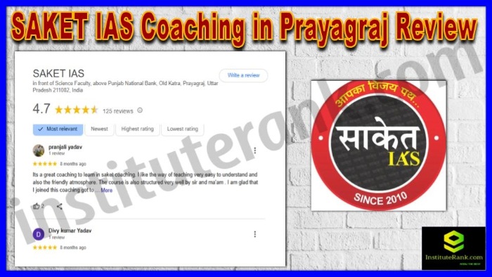 SAKET IAS Coaching in Prayagraj Reviews
